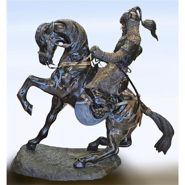 ANTOINE-LOUIS BARYE TATAR WARRIOR LARGE BRONZE