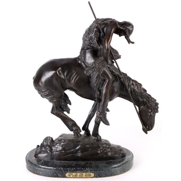 "END OF THE TRAIL"BRONZE STATUE AFTER JAMES FRASER