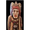 Image 2 : 6.5 FT NATIVE AMERICAN CIGAR SHOP WOODEN STATUE