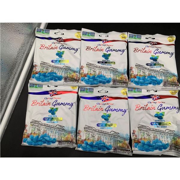 Cheery Chews Bitain Gummy Sour Dots (6 x 150g)