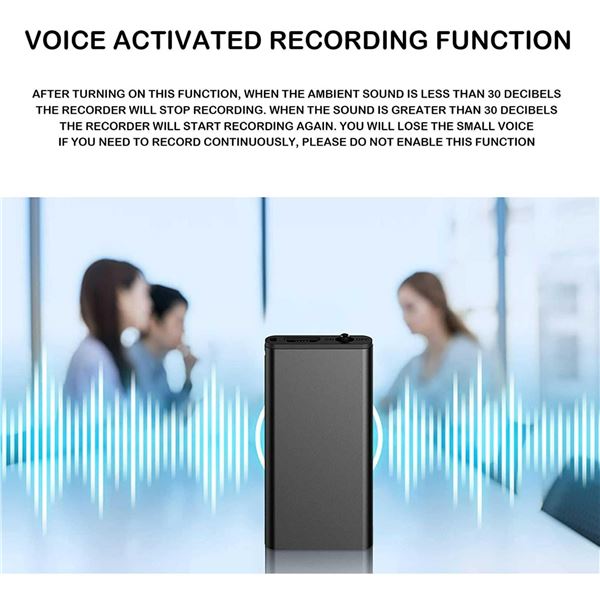 STTWUNAKE Mini Voice Activated Recorder,Only 0.19 inches Thick,Digital Audio Recorder,Small Listenin
