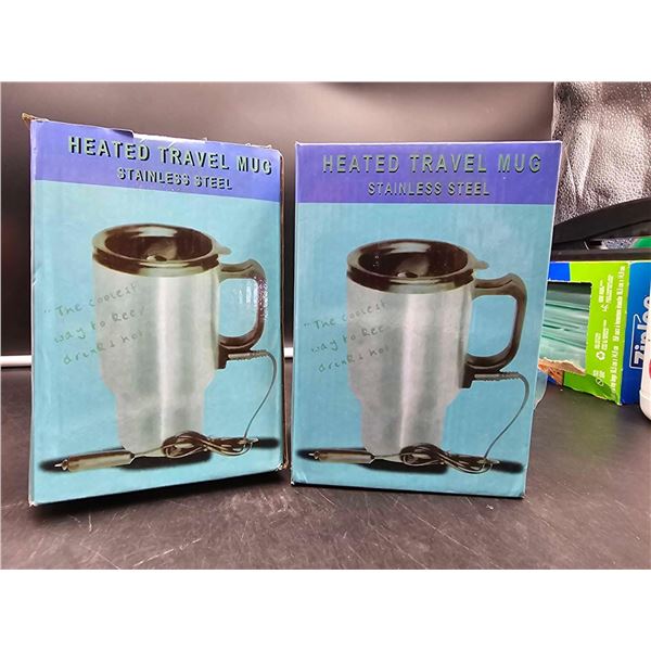 Heated Travel Mug Stainless Steel (2ct)