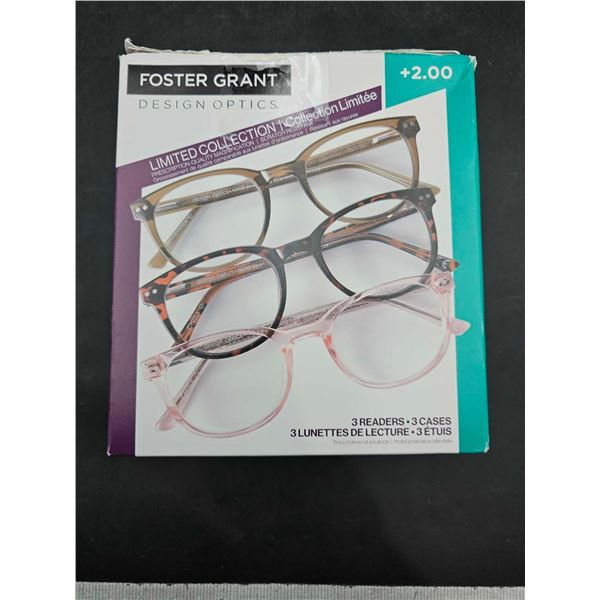 Foster Grant 3pk (2.00) Reading Glasses