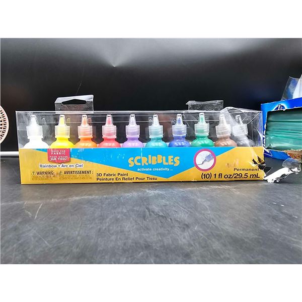 Scribbles 3D Permanent Fabric Paint 20ct-Rainbow