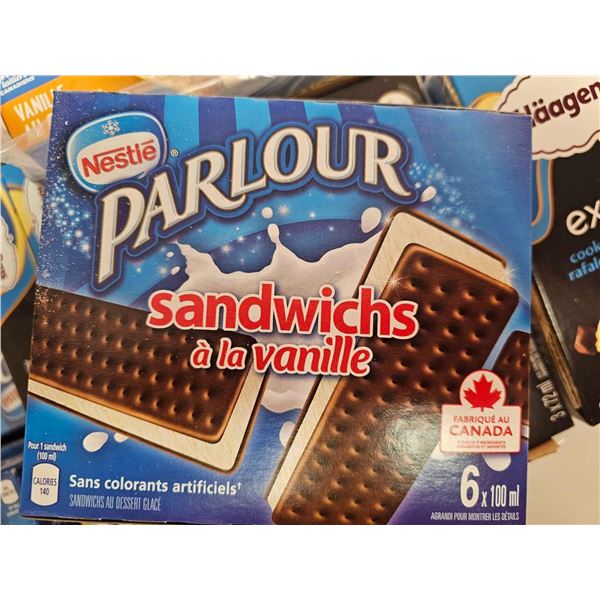 ***FROZEN*** Nestle Parlour Vanilla Ice Cream Sandwiches 6x100ml
