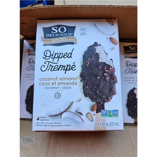 ***FROZEN*** So Delicious Dipped Coconut Almond  Frozen Treats 6 - 4x68ml Boxes