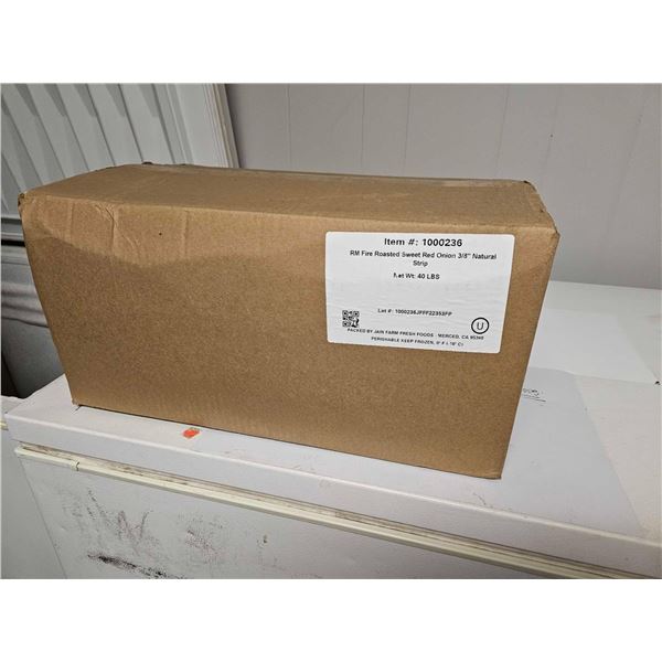 ***FROZEN*** Fire Roasted Sweet Red Onion Strips - 40 Lbs