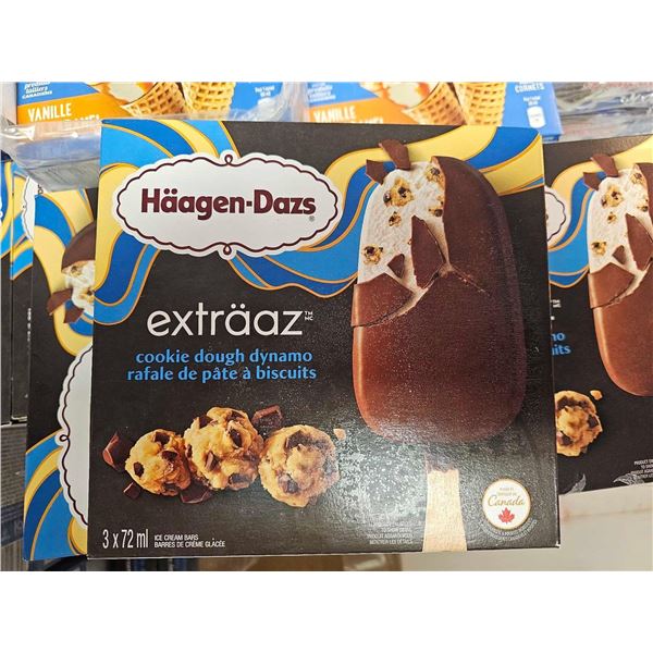 ***FROZEN*** Haagen Dazs extraaz Cookie Dough Dynamo Ice Cream 3x72g