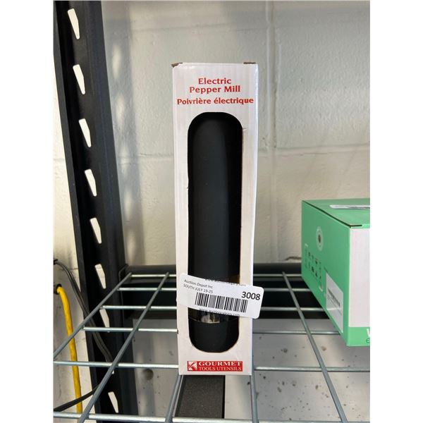 Gourmet tools utensils electric pepper mill, black in colour