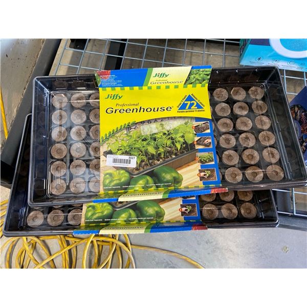 Jiffy professional greenhouse planter tray, grows up to 72 plants. Lot of 2 trays