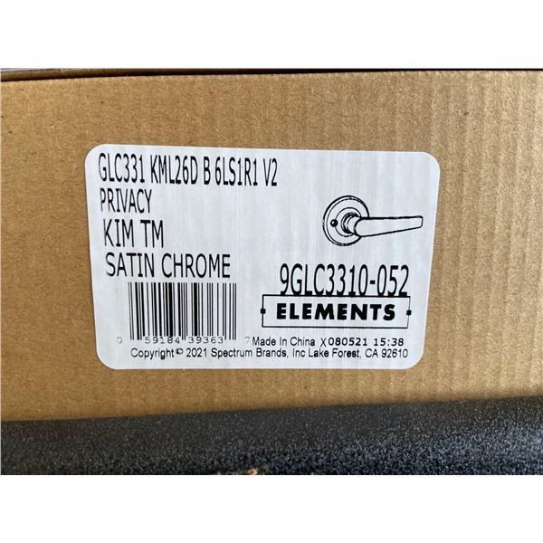 Weiser elements satin chrome privacy door handle kit