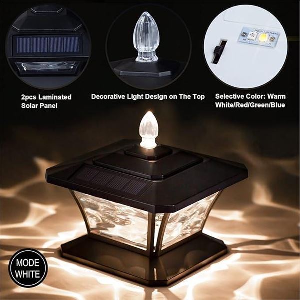 Outdoor post mountable solar light