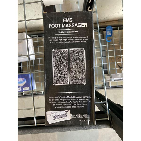 Foot massage pad with electric muscle stimulation
