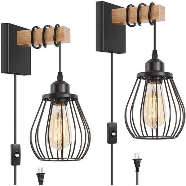 Set of 2 wall sconce lights