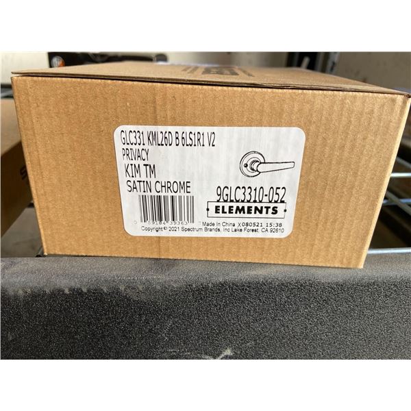 Weiser elements satin chrome privacy door handle kit