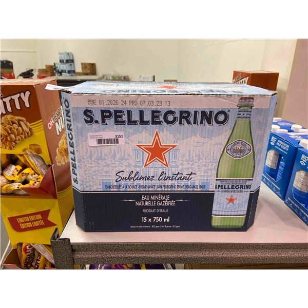 S.Pellegrino Carbonated natural mineral water 15 x 750ml