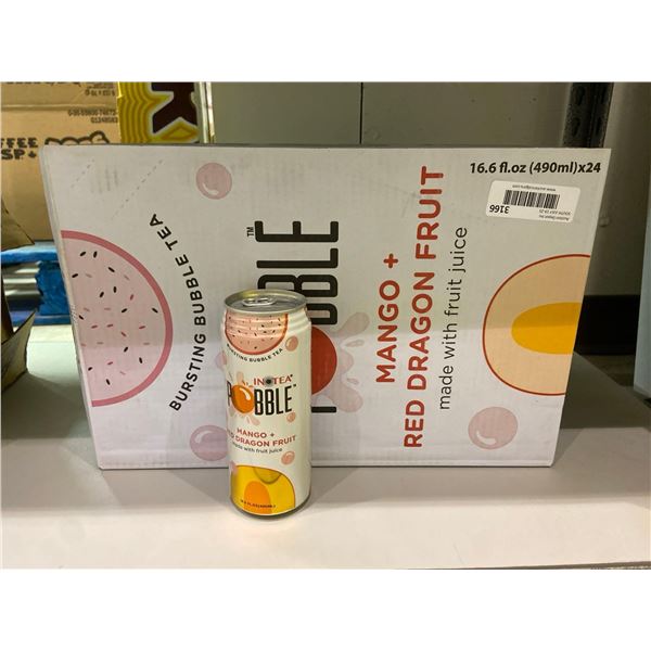 Pobble Mango + Red Dragon Fruit bursting bubble tea made with fruit juice 490ml x 24