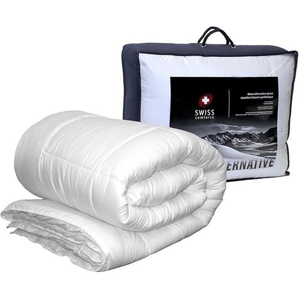 Swiss Comforts, Soft White Down Alternative Duvet, Queen