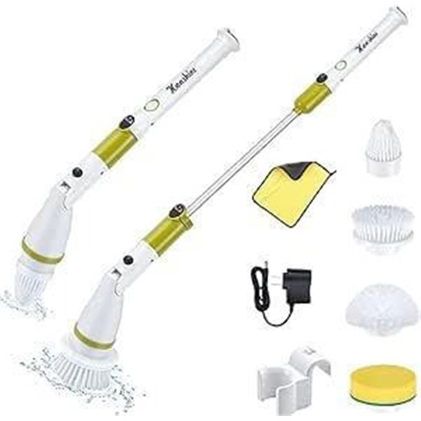 Honshine Electric Spin Scrubber,Tub and Tile Power Scrubber,360°Cordless Cleaning Brush Scrubber wit