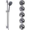 Image 1 : KES 5-Function Massaging Hand Shower Head with Adjustable Slide Bar Polished Chrome, F200-CH + KP501