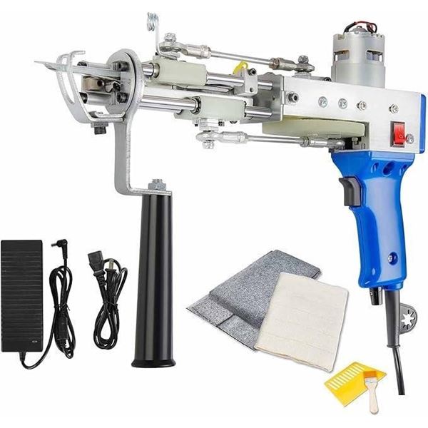 Tufting Gun 2 in 1 Cut Pile and Loop Pile Electric Carpet Rug Guns with Tufting Cloth and Felt Backi