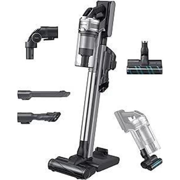 Samsung Jet 90 Cordless Stick Vacuum Long Lasting Battery and 200 Air Watt Suction Power, Complete w