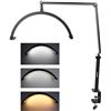 Image 1 : Andoer HD-M3X Desktop LED Video Light Half-Moon Shaped Fill Light 3000K-6000K Dimmable with C-Clamp 