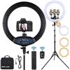 Image 1 : 19 inch LED Ring Light LCD Display Touch Screen with Tripod Stand Dimmable Makeup Selfie Ring Light 