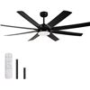 Image 1 : Ceiling Fan with Lights Remote Control, 72 inch Large Ceiling Fan with Quiet Reversible DC Motor and