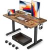 Image 1 : FEZIBO 48 x 24 Inches Standing Desk with Drawer, Adjustable Height Electric Stand up Desk, Sit Stand