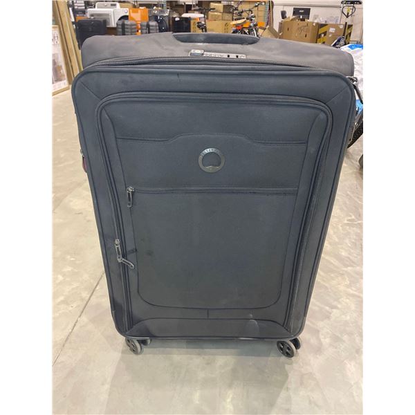 Delsey Paris Soft Shell Rolling Suit Case Black