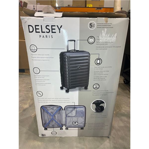 Delsey Paris Hard Shell Rolling Suit Case Black