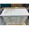 Image 2 : Marble Top White Bathroom Vanity