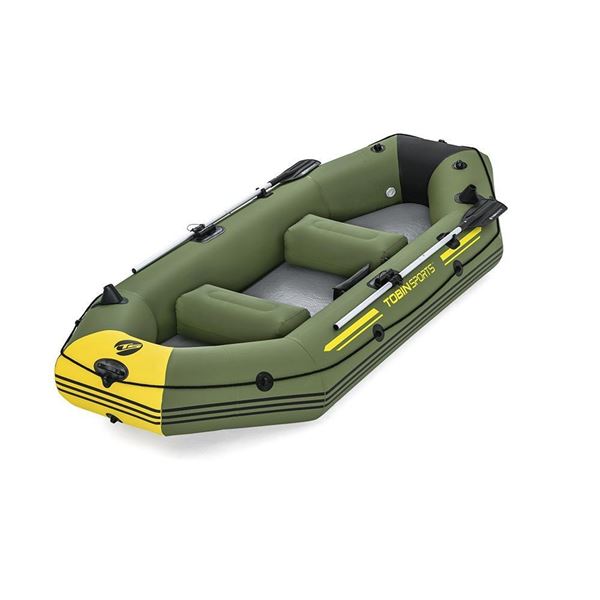 Tobin Sports Canyon PRO 3-Person Inflatable Boat RAFT Set - Complete with: OARS, Pump, Patch KIT