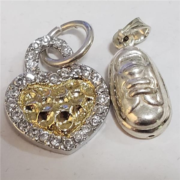 Silver Lot Of 2 Pendant (~Size 0) (~length 0inches) (~weight 3g), Suggested Retail Value $100
