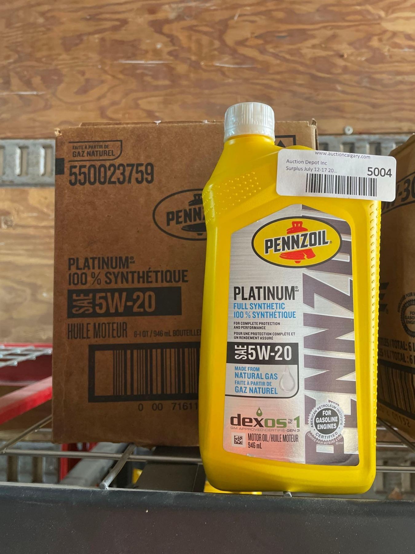 Penzoil Platinum Full Synthetic SAE 5W-20 Oil - Lot of 6 x 1L