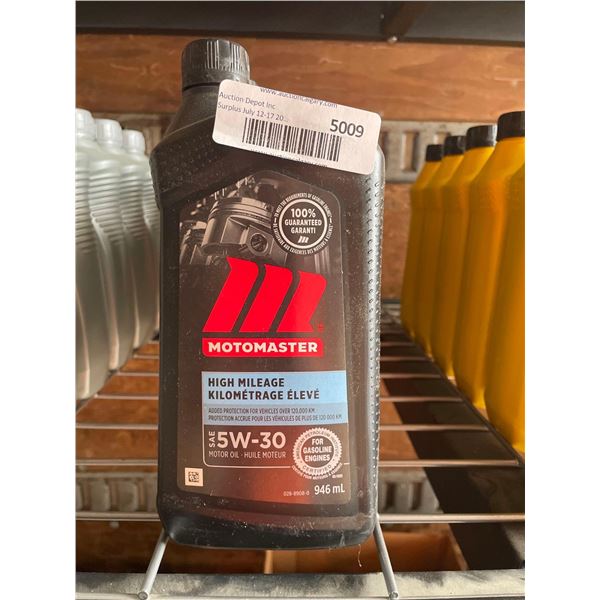 Motomaster High Mialage SAE 5W-30 Motor Oil - Lot of 6 x 1L