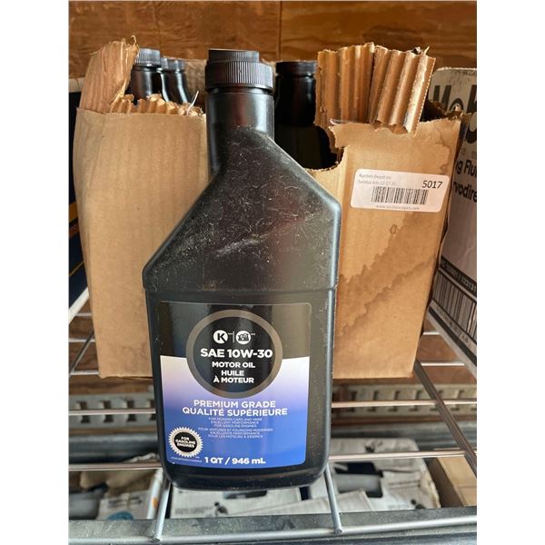 Circle K SAE 10W-30 Motor Oil - Lot of 12 x 1L