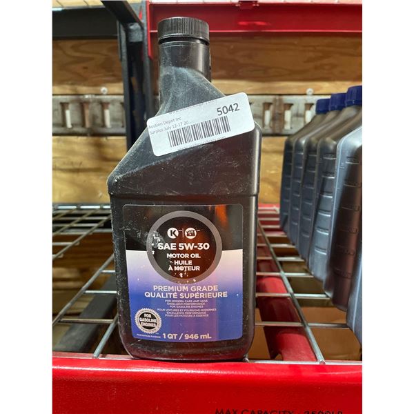 Circle K SAE 5W-30 Motor Oil - Lot of 6 x 1L