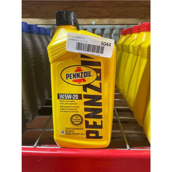 Pennzoil SAE 5W-20 Synthetic Blend Motor Oil - Lot of 3 x 1L