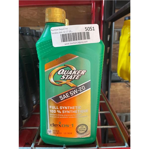 Quaker State SAE 5W-20 Full Synthetic Motor Oil - Lot of 6 x 1L