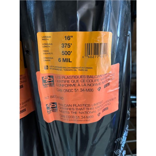 Balcan 6 MIL Plastic Sheeting Roll 16" x375'