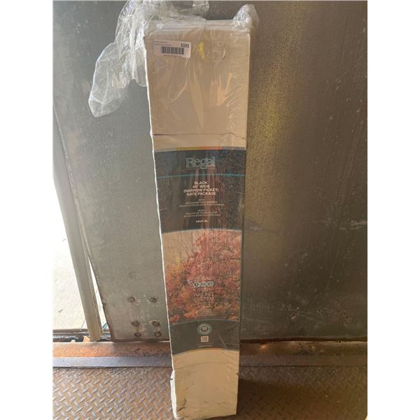 Regal 48" Wide Narrow Picket Gate Package; Black