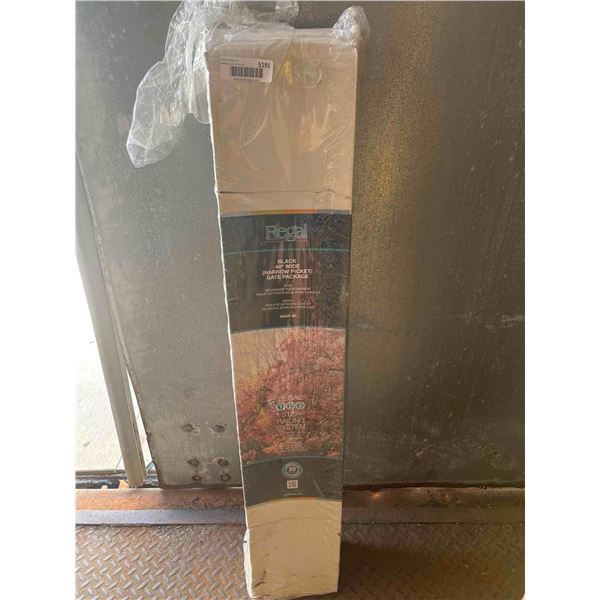 Regal 48" Wide Narrow Picket Gate Package; Black