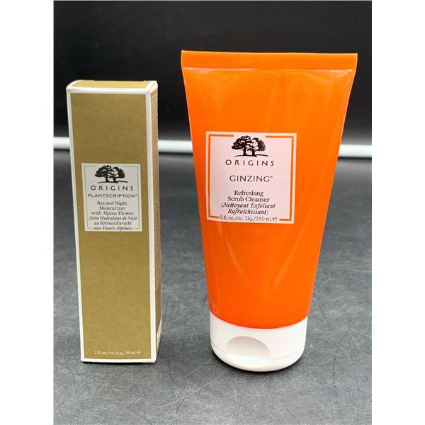 Origins Plantscription Night Moisturizer 30ml & Ginzing Refreshing Scrub Cleanser 150ml