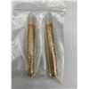 Image 1 : Lot of 2 large vials Golden Flaking Material