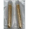 Image 2 : Lot of 2 large vials Golden Flaking Material