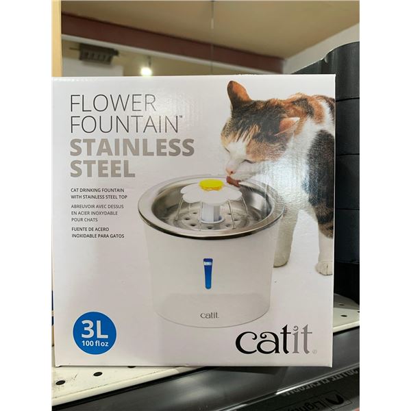 Catit Flower Fountain Stainless Steel Cat Drinking Fountain