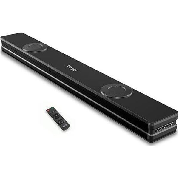 Sound Bar, Sound Bar with Dual Built-in Subwoofer, 38 Inch 2.1 Sound Bar for TV, 90W Wired & Wireles