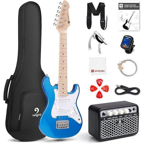 Kids Electric Guitar Vangoa 30 Inch Electric Guitar for Kids Beginner Kit for Boys Girls with 5W Amp